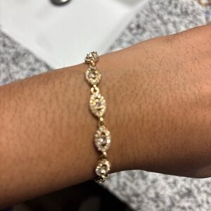 Elegant Gold Bracelet with Crystal Accents 2025 Givenchy Bracelet